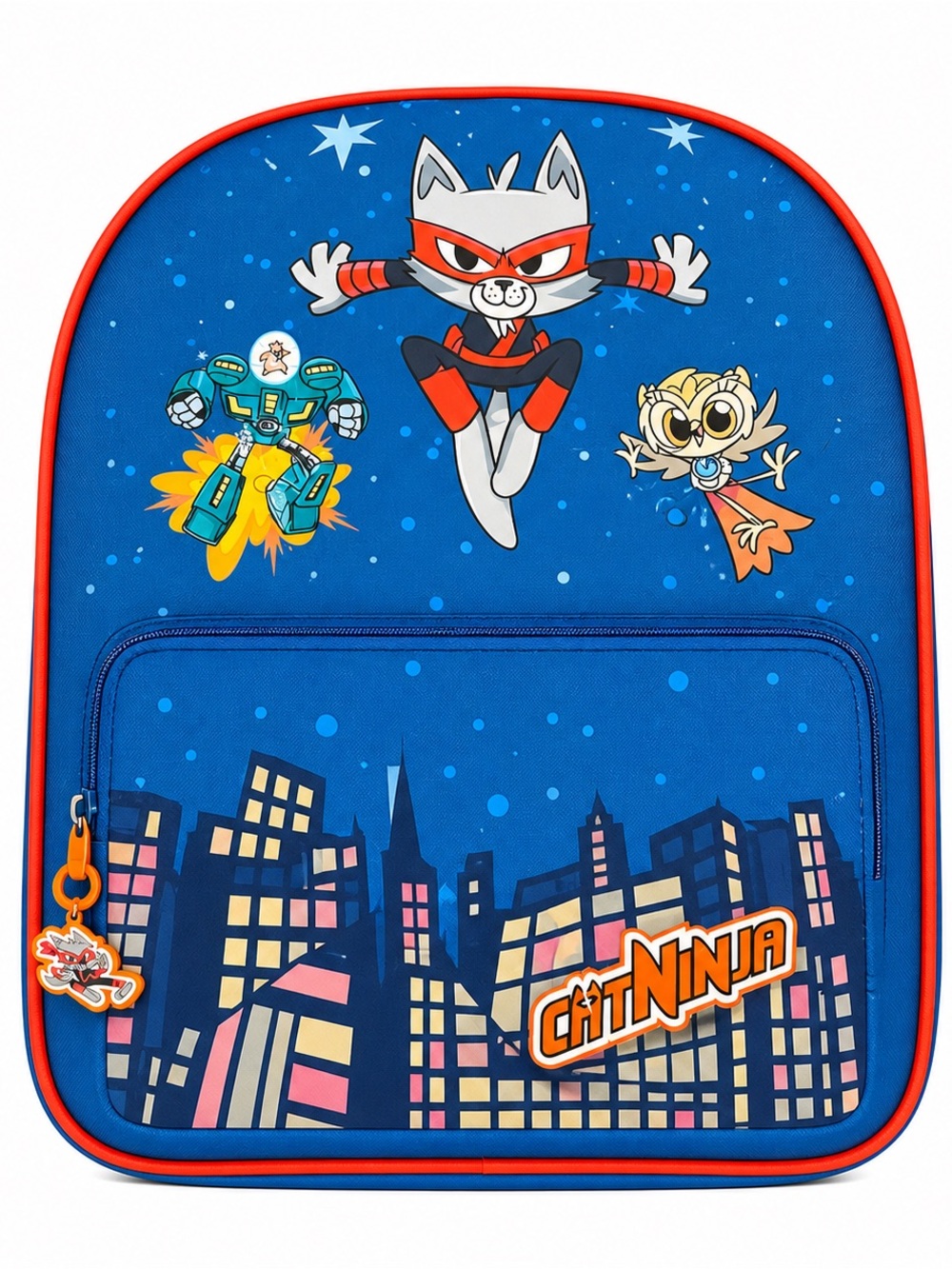 Epic Cat Ninja Backpack Kids School Bag Cartoon Blue Red 16x13 New